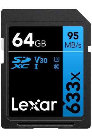 LEXAR | 633x Micro SDHC/SDXC UHS-I Card 95MBPS-64Gb | MMBEIAS000008