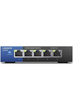 LINKSYS | Switch, Gigabit, Unmanaged, 5-Port | MLKITSWLGS105