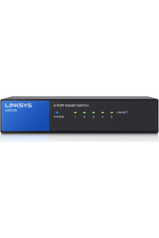 LINKSYS | Switch, Gigabit, Unmanaged, 5-Port | MLKITSWLGS105