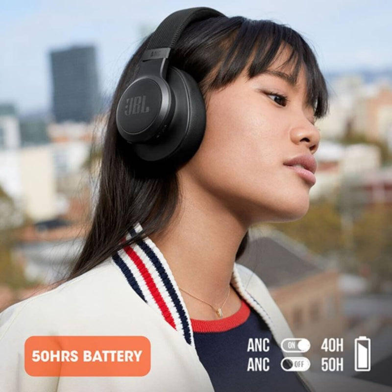 JBL | Wireless Over-Ear Noise Cancelling Headphones - Blue | Live 660NC