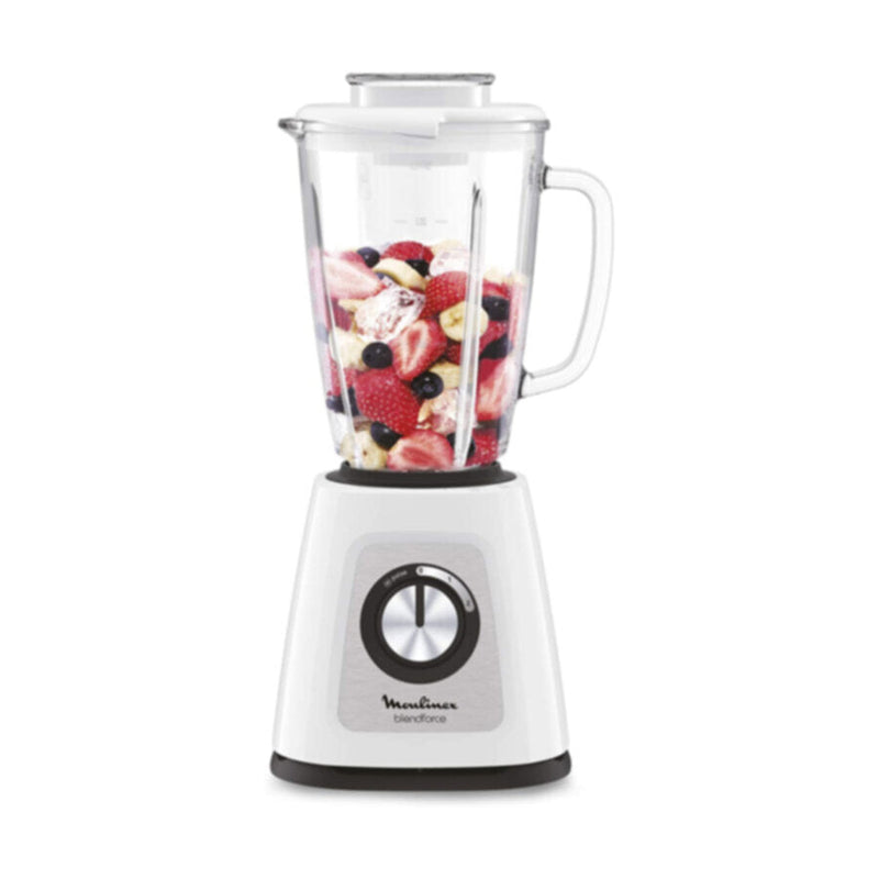 MOULINEX | Blendforce Glass Jug Blender 500W 1.7Ltr White | LM435127