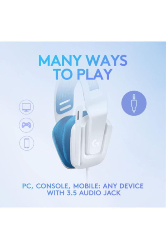 LOGITECH | G335 Wired Gaming Headset, With Microphone White | TE0183557