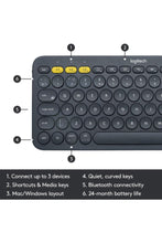 LOGITECH | K380 Multi-Device Bluetooth Keyboard-Dark Grey | TE0171403
