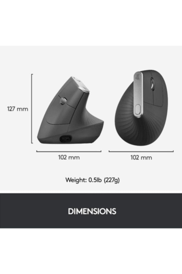 LOGITECH | Mx Vertical Graphite Mouse Black | TE0135959