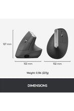 LOGITECH | Mx Vertical Graphite Mouse Black | TE0135959