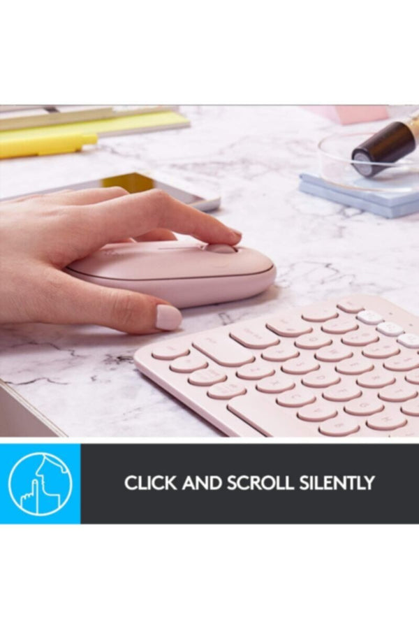 LOGITECH | Pebble Wireless Mouse with Bluetooth Rose | TE0153562