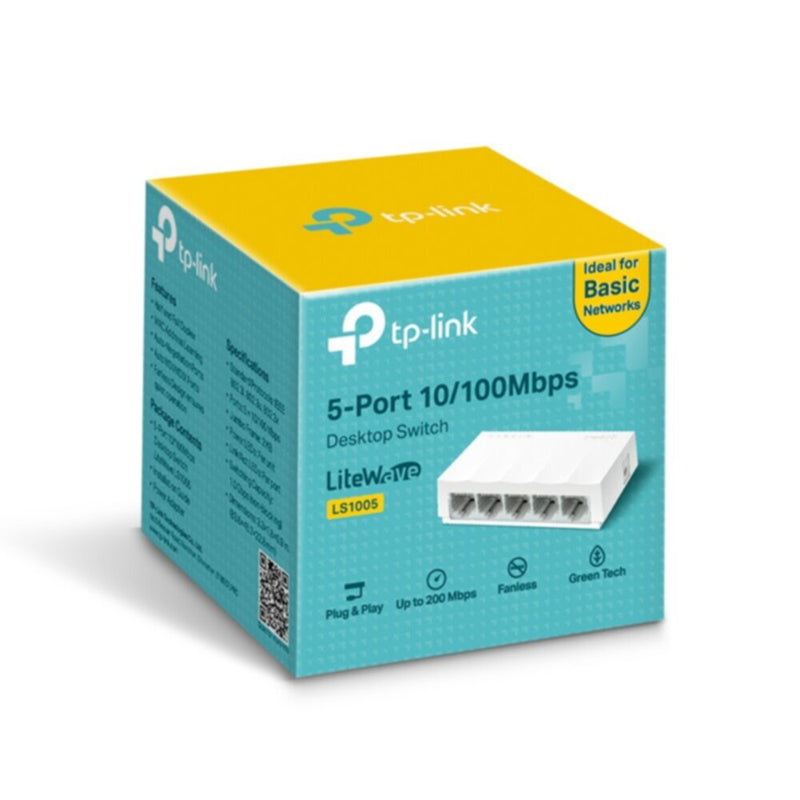 TP-LINK | 5-Port 10/100Mbps Desktop Switch | LS1005