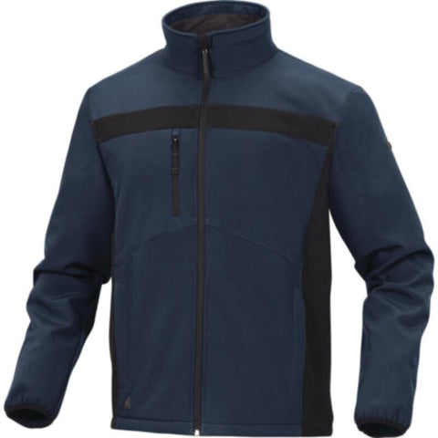DELTAPLUS |  Polyester Elasthanke Softshell Jacket Navy Blue-Black | LULEA2