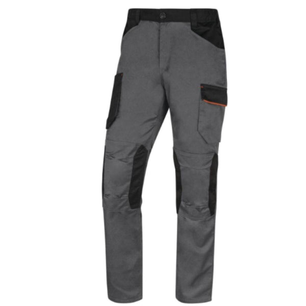 DELTAPLUS | Mach2 Working Trousers In Polyester/Cotton Grey-Orange | M2PA3
