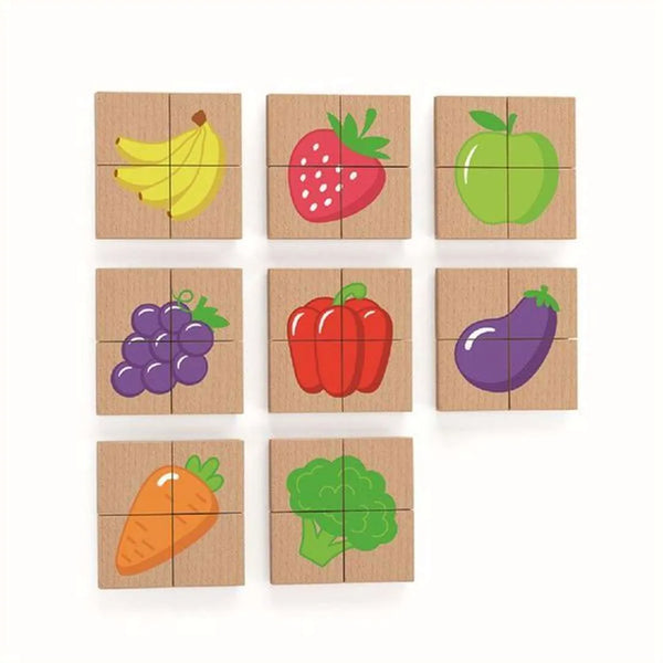 VIGA | Magnetic Puzzle Block 32pcs Set Fruits | 50700FSC
