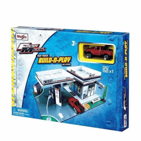 MAISTO | Fresh Metal Build N Play Gas Station | MAI115TOY00697
