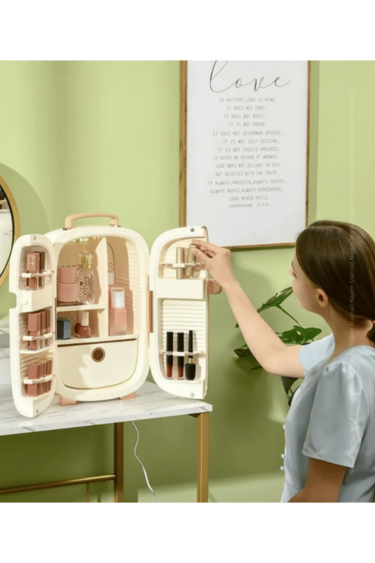 GREEN LION | Makeup Fridge Temperature Control Quiet Mode Professional Organization Keep Fresh & Dry
