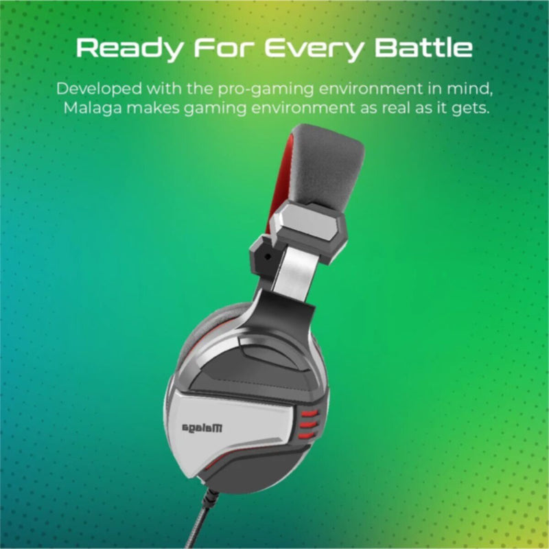 VERTUX | Amplified Stereo Wired Gaming Headset Red | MALAGA.RED