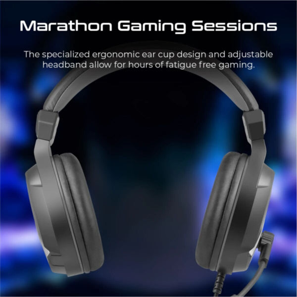 VERTUX | Ultra-Immersive Gaming Headset with Virtual 7.1 Surround Sound 40Mm Drivers Blue | MANILA.BLACK