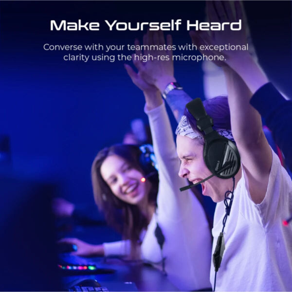VERTUX | Ultra-Immersive Gaming Headset with Virtual 7.1 Surround Sound 40Mm Drivers Blue | MANILA.BLACK