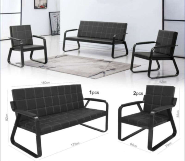 Leather 3-Seat Office Reception Chair | 548 11