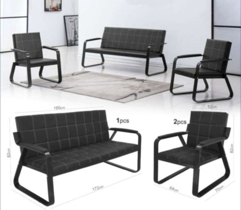 Leather 3-Seat Office Reception Chair | 548 11