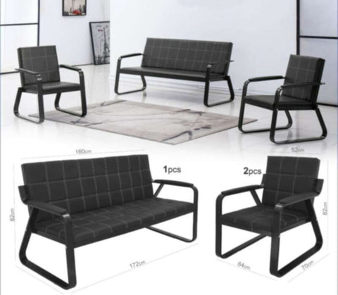 Leather 3-Seat Office Reception Chair | 548 11