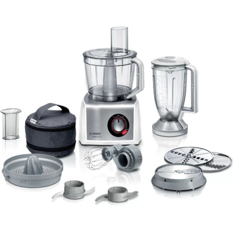 BOSCH | MultiTalent 8 Food Processor 1200W White Brushed Stainless Steel | MC812S734G