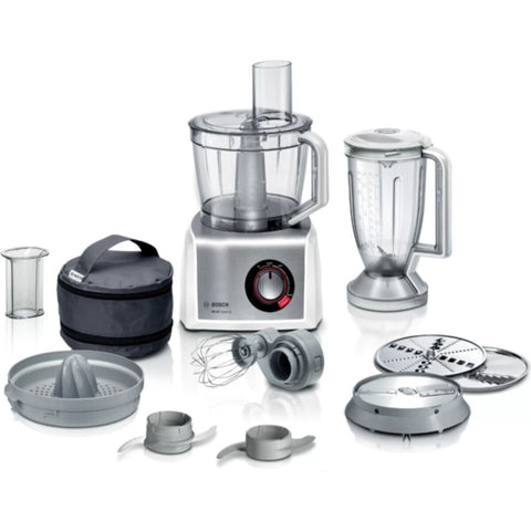 BOSCH | MultiTalent 8 Food Processor 1200W White Brushed Stainless Steel | MC812S734G