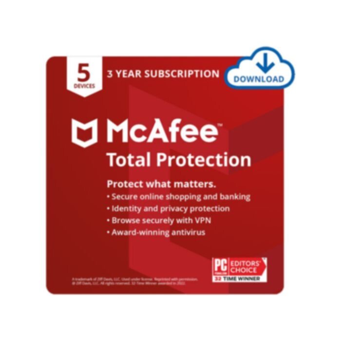 McAfee Total Protection - 5d 3YR PTR | 60477
