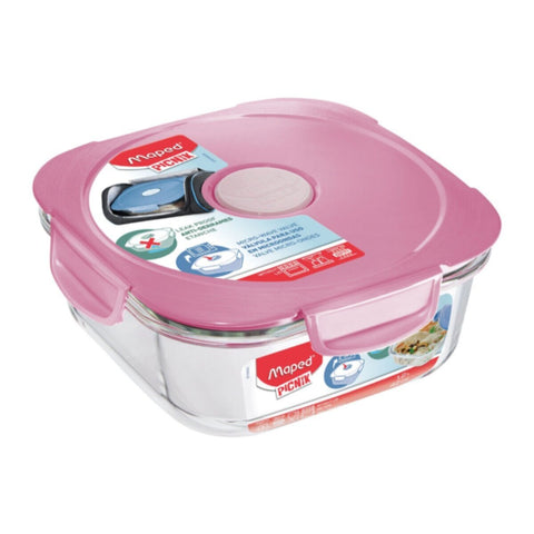 MAPED | Picnik Adult Lunch Box Glass Tender Rose | MD-870501