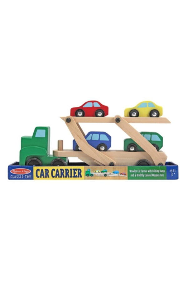 MELISSA & DOUG | Car Carrier Truck & Cars Wooden Toy Set | 46004096