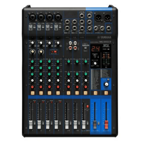 YAMAHA | Analog Mixing Console  Compact Mixer with 10 Input Channels, SPX Digital Effects, USB Audio Functions and D-PRE Mic Preamps | MG10XUF