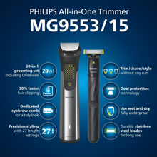 PHILIPS | 9000 Series All in One Multi Purpose Grooming Trimmer Set | MG9553/15