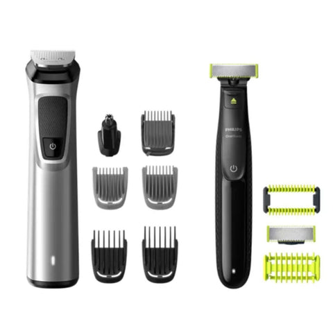 PHILIPS | 9000 Series 12-in-1 Face Hair and Body Multigroom Black and Silver | MG9710/93