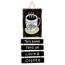 Coffee Rustic Wooden Hanging Wall Board - Black | MGS-036