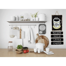 Coffee Rustic Wooden Hanging Wall Board - Black | MGS-036