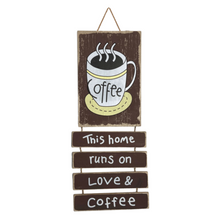 Coffee Rustic Wooden Hanging Wall Board - Brown | MGS-037