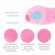 Electric Silicone Facial Cleaner - Blue | MGS-051