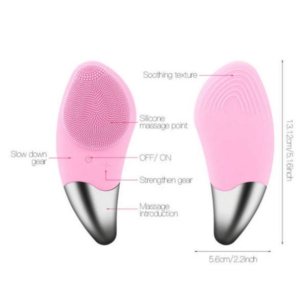Electric Silicone Facial Cleaner - Green | MGS-052