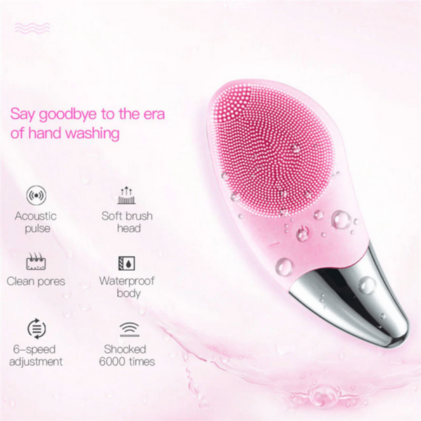 Electric Silicone Facial Cleaner - Green | MGS-052