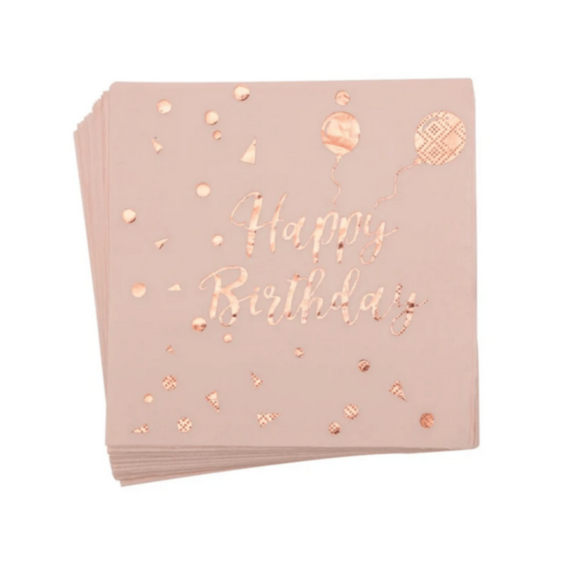 Happy Birthday Rose Gold Party Decorations 78Pcs | MGS-064
