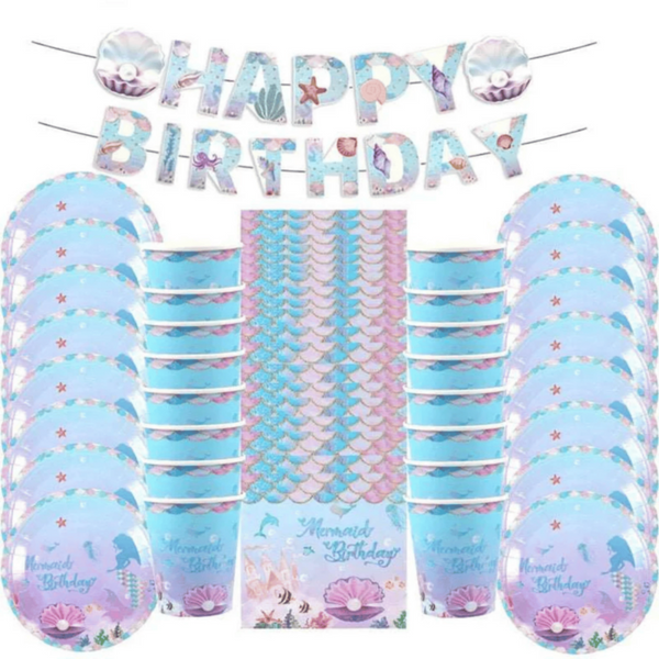 Mermaid Birthday Party Decoration 64Pcs | MGS-065