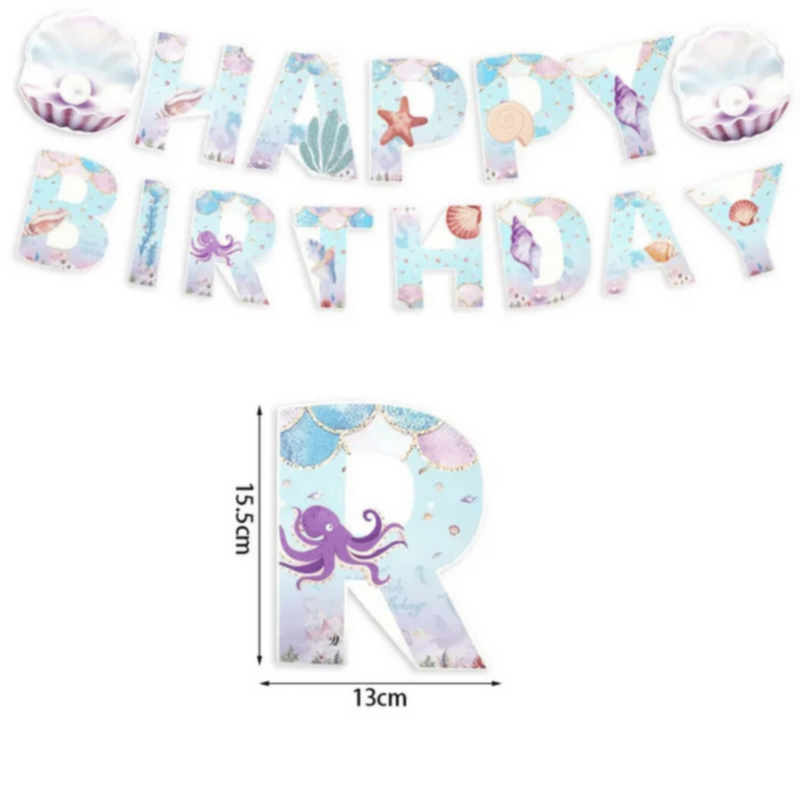 Mermaid Birthday Party Decoration 64Pcs | MGS-065