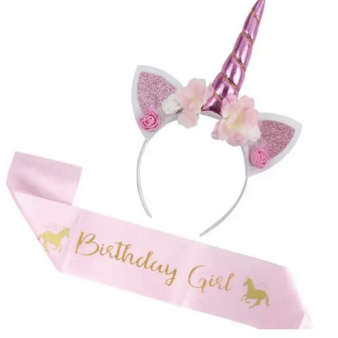 Unicorn Headband with Sash Paper Party decoration | MGS-067