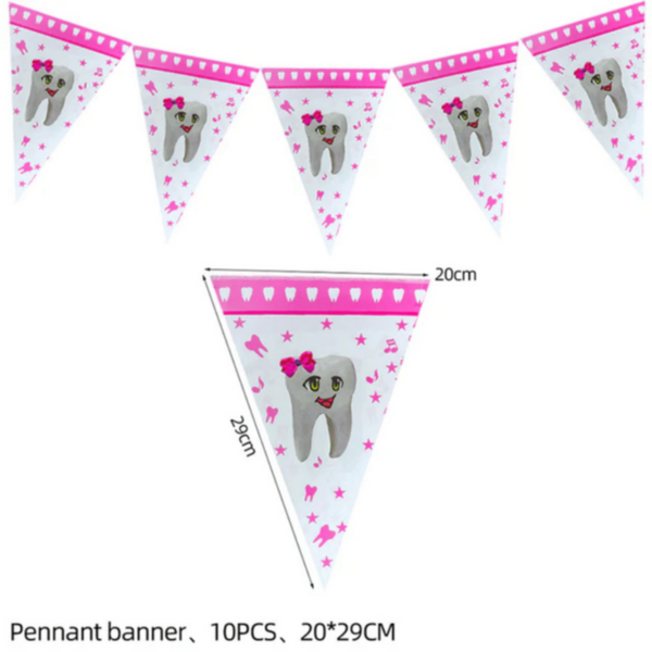 My First Tooth Theme Party Decoration for Girl 52Pcs | MGS-073