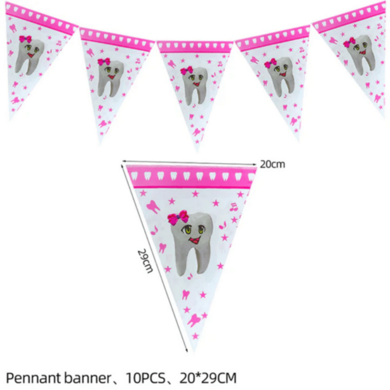 My First Tooth Theme Party Decoration for Girl 52Pcs | MGS-073