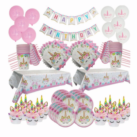 Unicorn Theme Birthday Decoration Set C 83Pcs | MGS-074