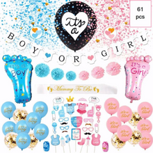 Gender Reveal B Party Decoration  Boy or Girl 61Pcs | MGS-076