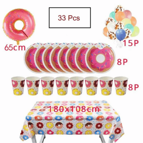 Donut Theme Party Birthday Decoration 53Pcs | MGS-077