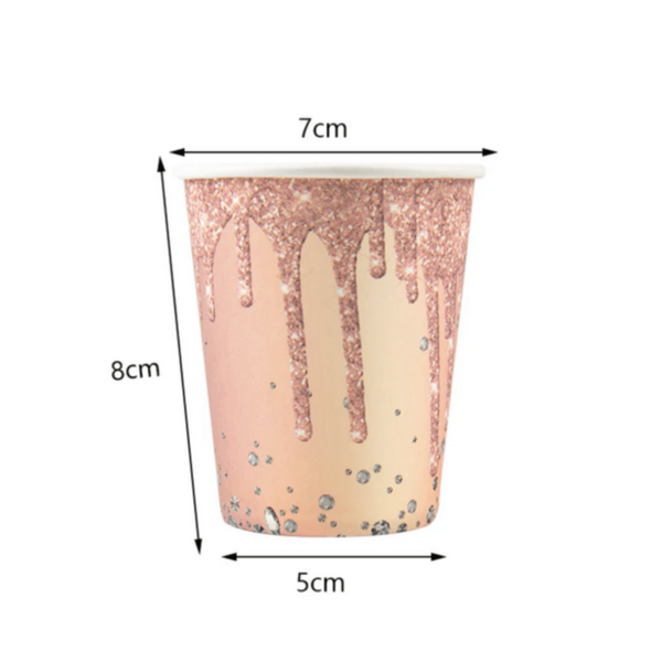 Pink Rose Gold Party  Decoration 86Pcs | MGS-081
