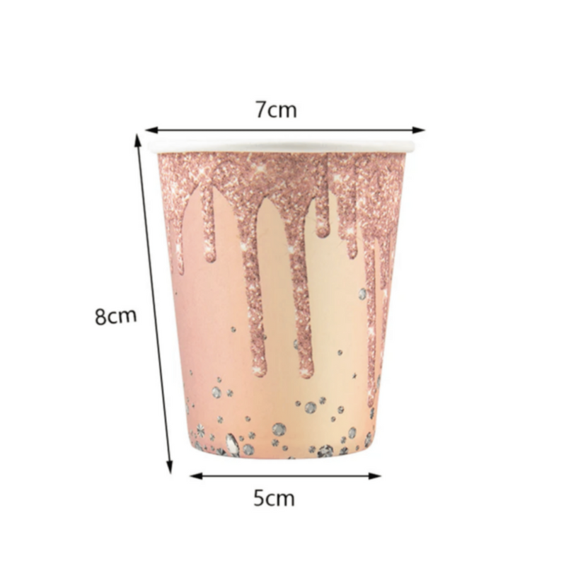 Pink Rose Gold Party  Decoration 86Pcs | MGS-081