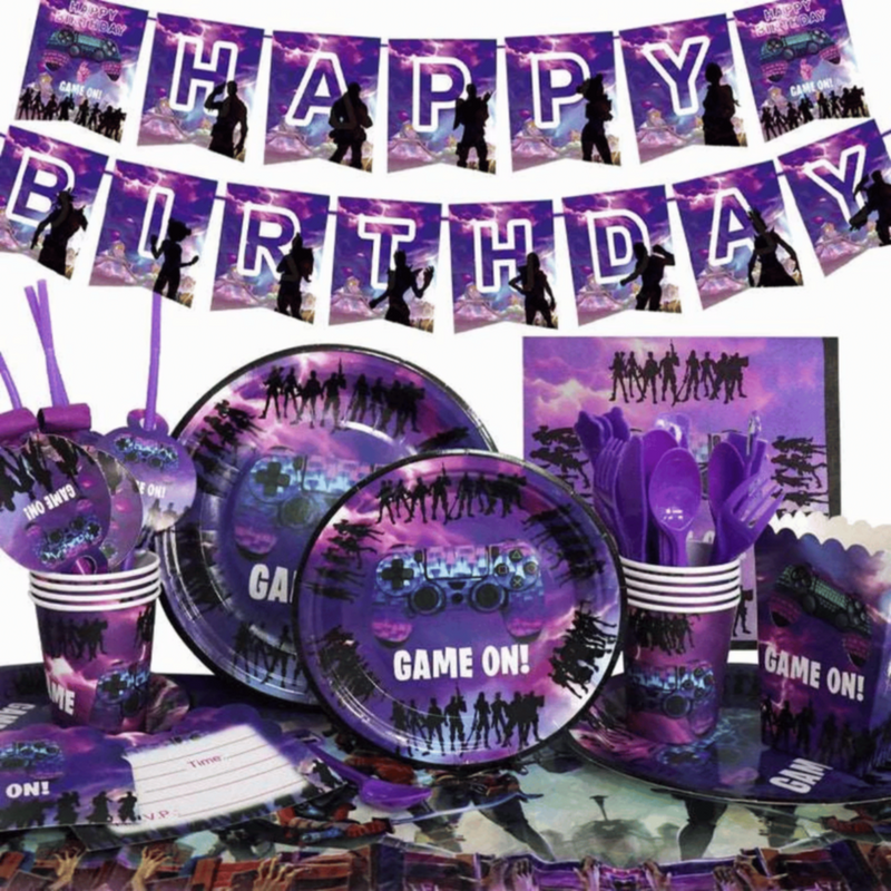 Game Fortress Theme Birthday Party Decorations 73Pcs | MGS-085