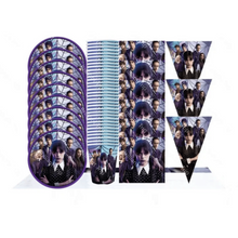 Wednesday Theme Birthday Party Decorations MINI Set 61Pcs | MGS-088