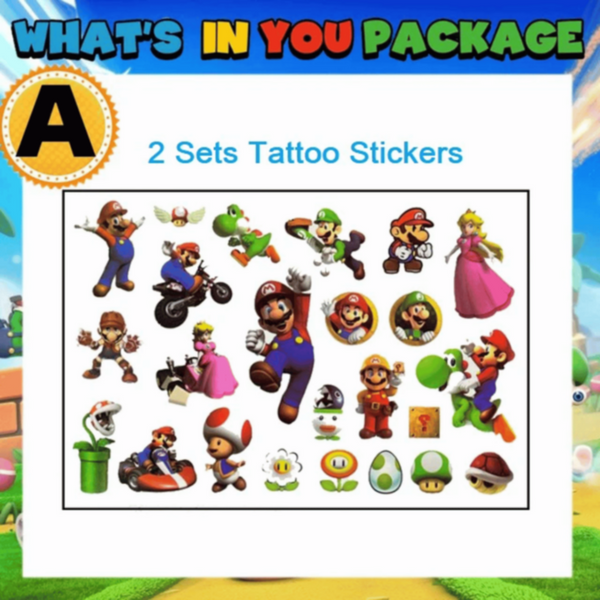 Super Mario Theme Birthday Party Decorations 64Pcs | MGS-089